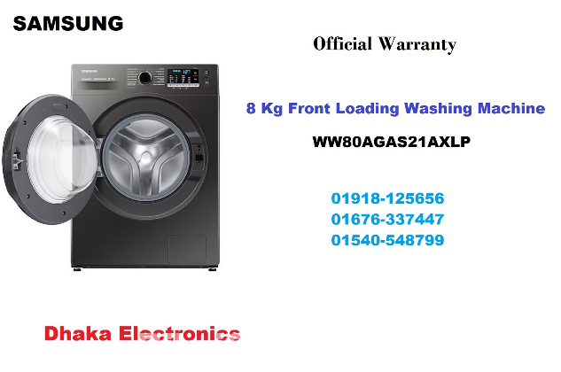 Samsung WW80AGAS21AXLP Front Load Washing Machine 8 KG
